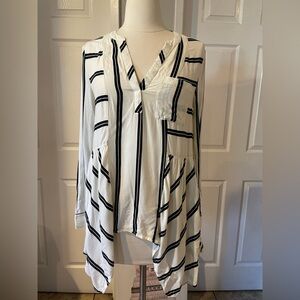 Anthropologie Maeve long sleeve striped blouse Size 2
